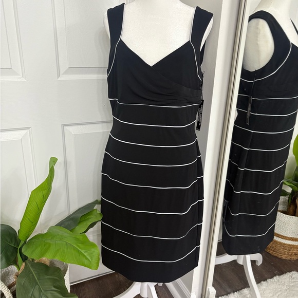 white house black market one shoulder black dress White House Black Market One Shoulder Lace Midi Dress